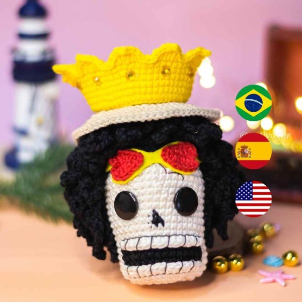 RECEITA DE AMIGURUMI BROOK (ONE PIECE) - PDF