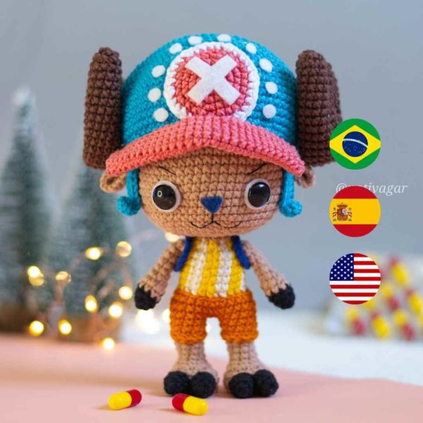 Receita (Padrão) Tony Tony Chopper, do anime One Piece.